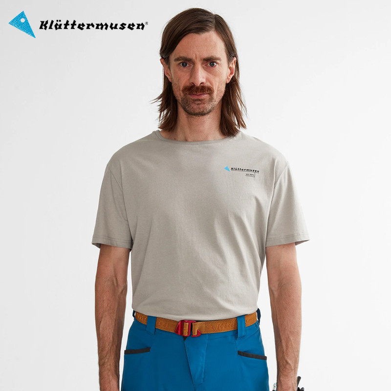 Klattermusen攀山鼠春夏運動休閒短袖T恤印花純棉男款百搭上衣