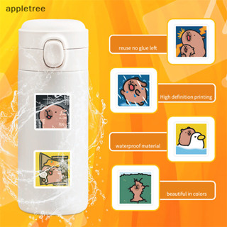 Appl 100 件卡通水豚貼紙裝飾 DIY 手機筆記本手提箱筆記本電腦冰箱貼花兒童禮品玩具 TW