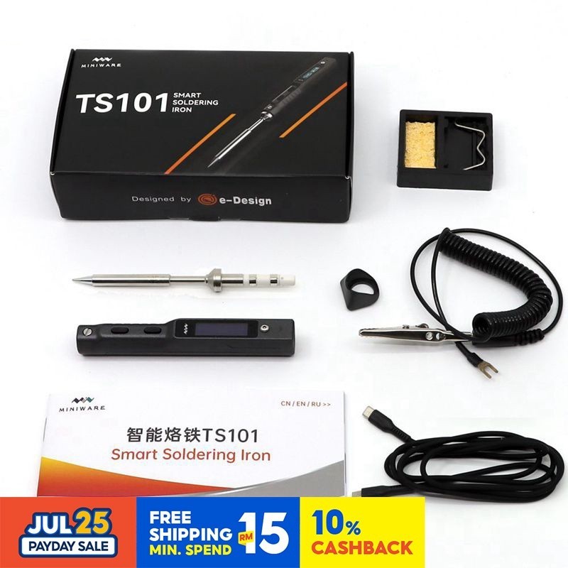 原裝 TS101 迷你 USB 電動烙鐵可調溫度便攜式數字焊臺 B2 尖端 65W TS100 升級