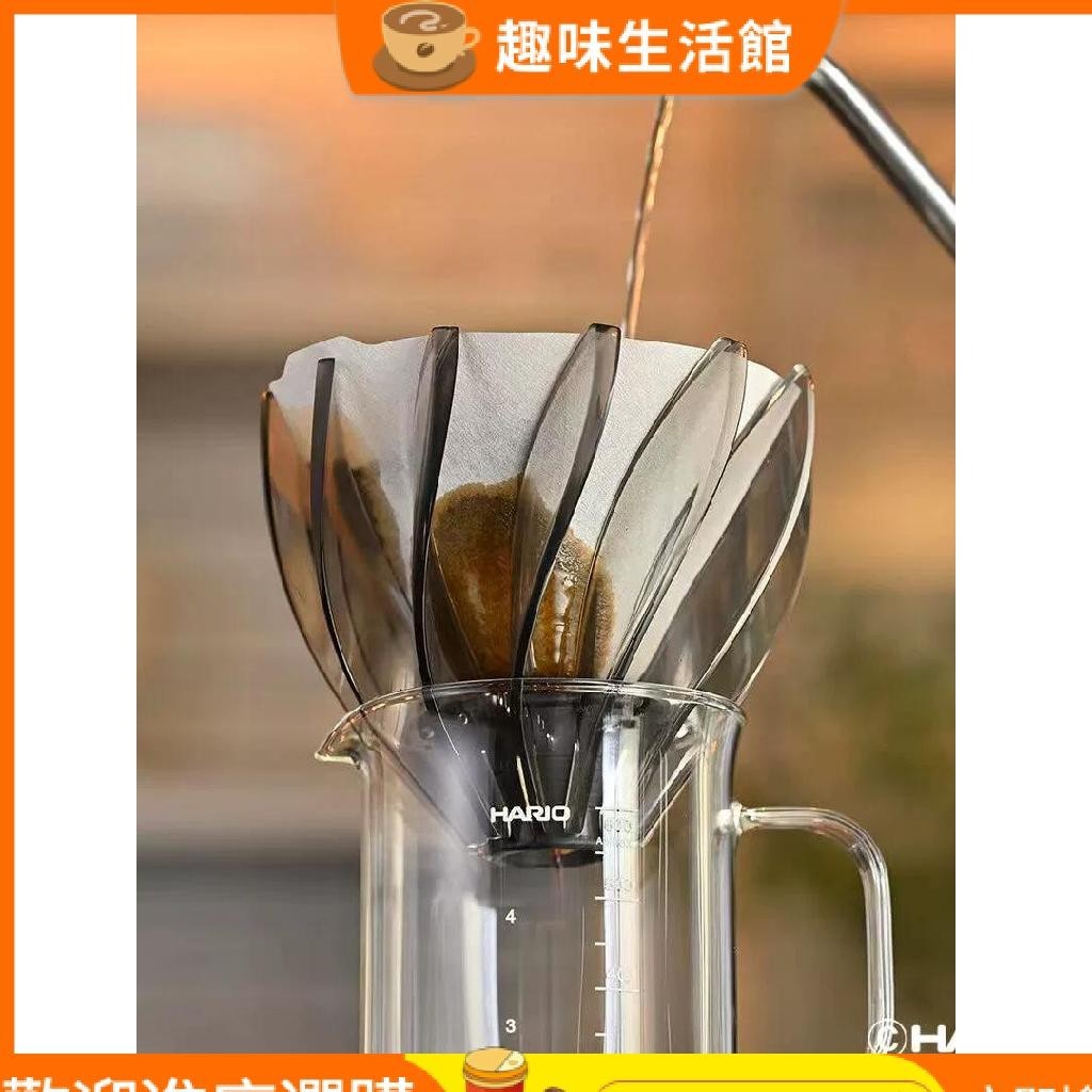 【品質現貨】咖啡配件 咖啡用品 HARIO睡蓮濾杯新品V60可拆卸彩色花瓣12片樹脂替換手衝咖啡滴濾器