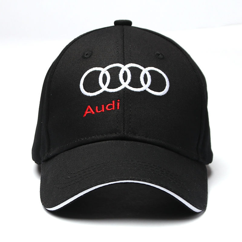 Audi標誌棒球帽 賽車運動帽子 車迷F1帽子 戶外運動防晒鴨舌帽