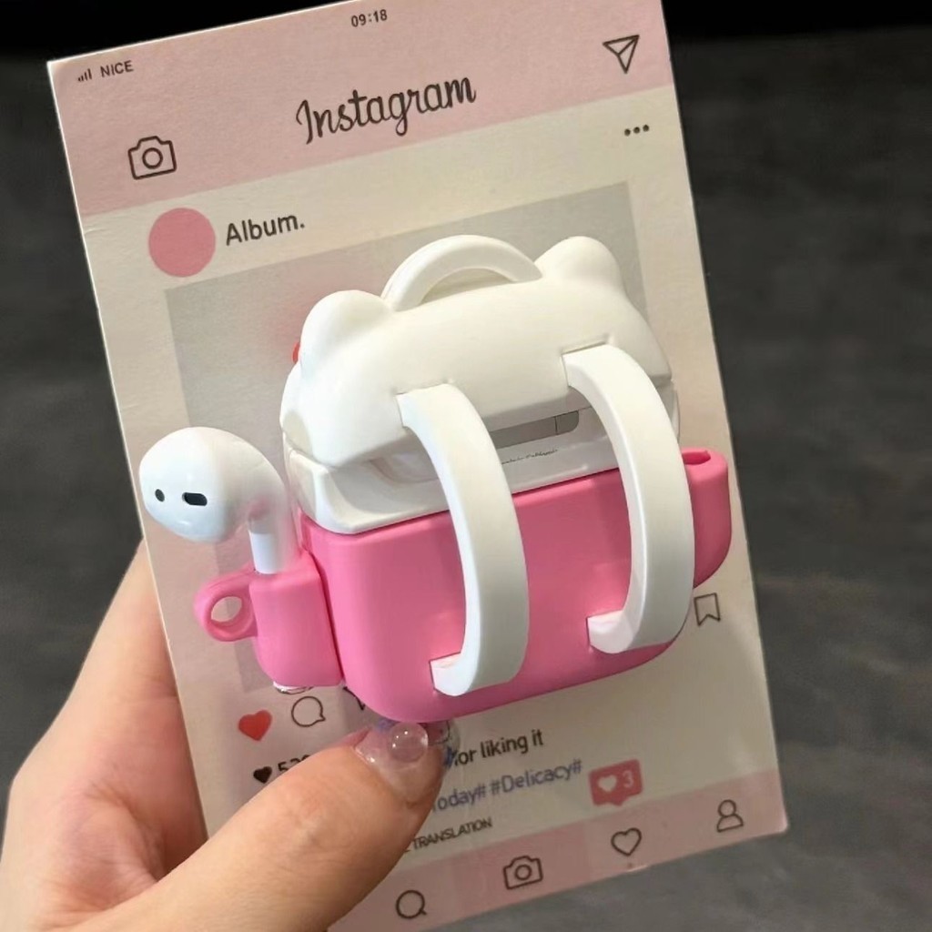 立體可愛貓咪耳機殼 AirPods3保護套 藍牙耳機套 AirPods pro 1代 2代 耳機保護殼 TPU 矽膠套