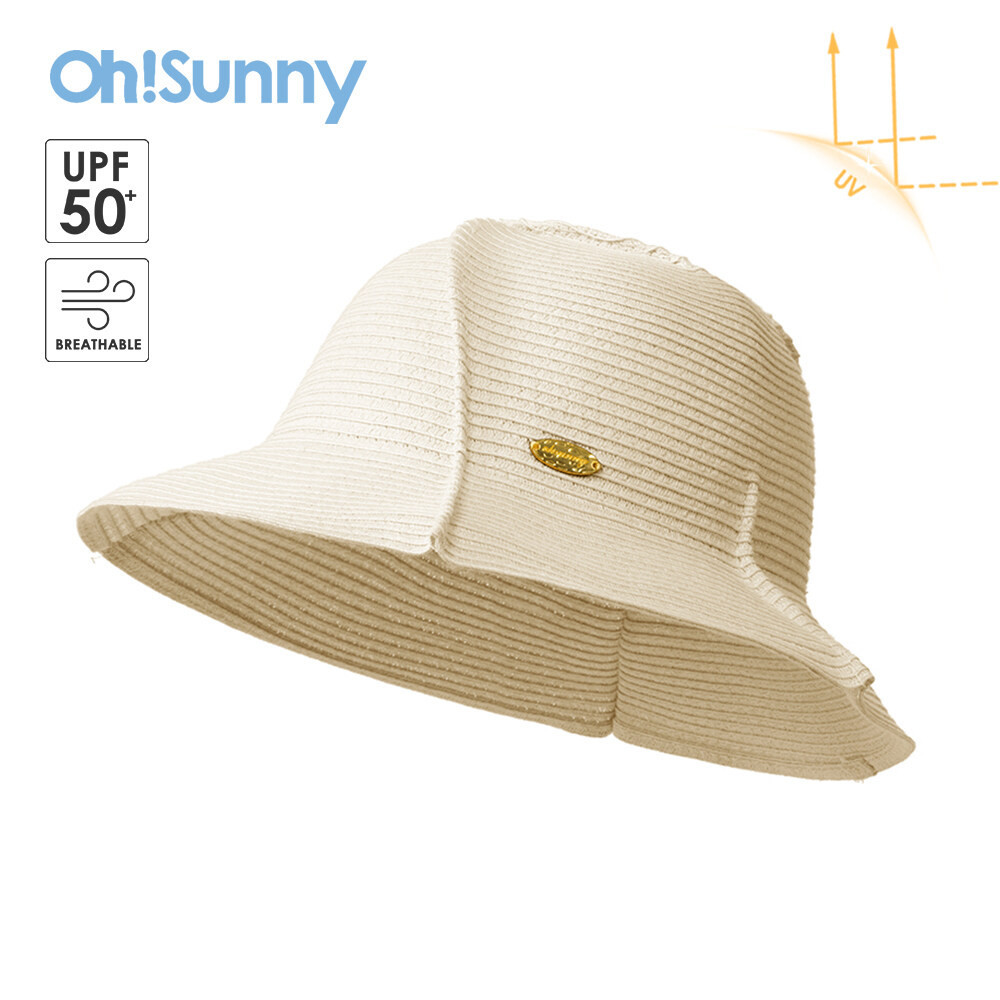 Ohsunny 兒童太陽草帽防紫外線 UPF50+ 兒童漁夫帽適合春夏戶外太陽帽
