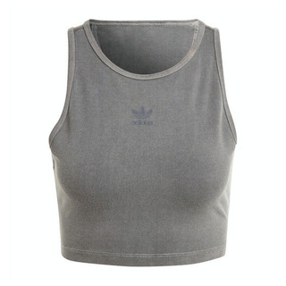 Adidas ESS+ Crop Tank IU2709 女 短版 背心 運動 休閒 日常 舒適 基本款 深灰