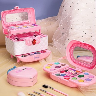 臺灣現貨🌈兒童彩妝玩具 兒童化妝品 夢幻化妝盒 公主過家家彩妝套裝 兒童化妝品無毒 化妝盒 兒童化妝套件 手提箱