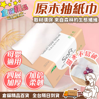 四層加厚 柔韌吸水🔥家用紙巾面巾紙 便攜式紙巾 抽取式紙巾 抽紙衛生紙 衛生間廚房紙巾 便攜紙巾 加大加厚紙巾 衛生紙巾