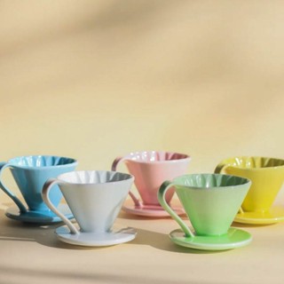 【現貨促銷】咖啡配件 日本三洋CAFEC有田燒手衝咖啡濾杯V60花瓣陶瓷滴漏式滴濾杯咖啡