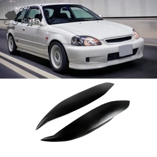 HONDA 本田思域 EK9 1999-2000 樹脂更換零件的汽車大燈眉眼瞼裝飾蓋貼紙改裝汽車造型