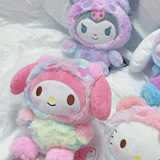 Hellokitty 紮染 Kuromi 毛絨玩具 Melody 肉桂狗公仔兒童節生日禮物送給女朋友兒童玩具禮物