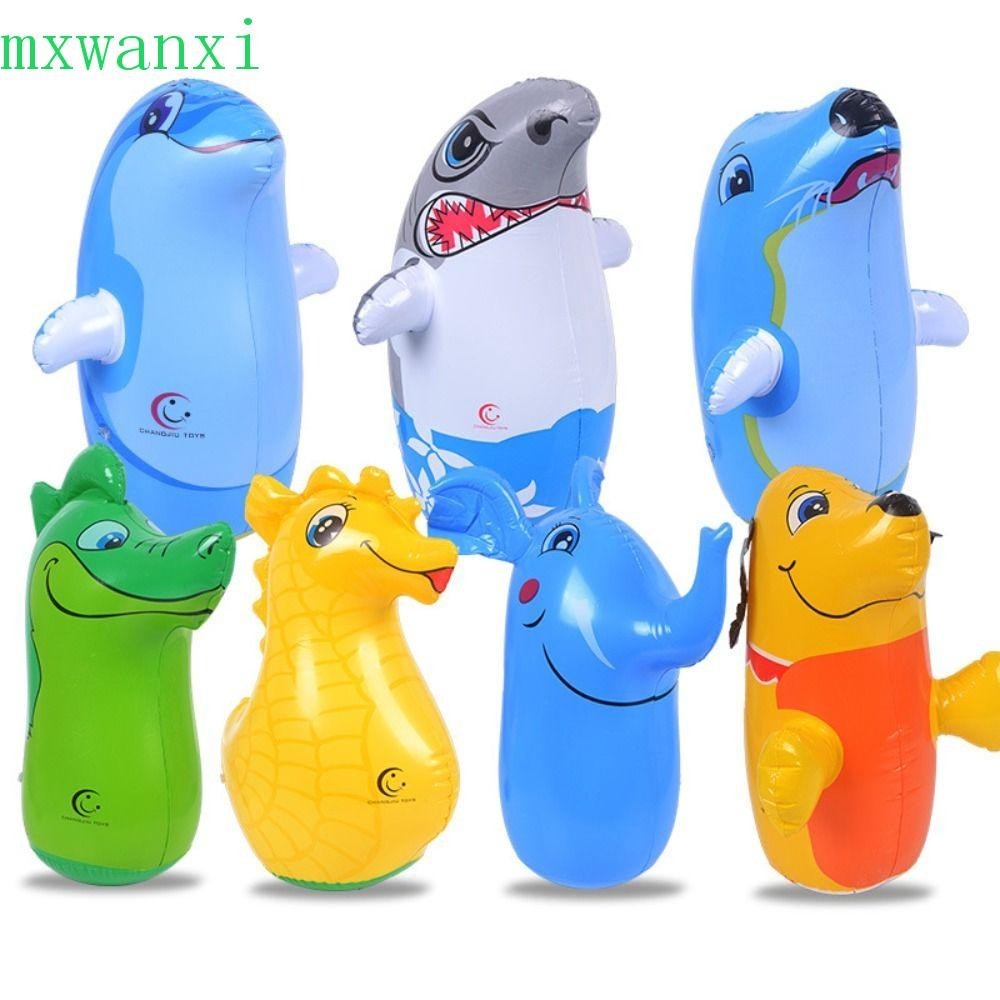 MXWANXI動物不倒翁充氣氣球,企鵝大象企鵝充氣玩具,恐龍卡通充氣創意大象氣球兒童禮物