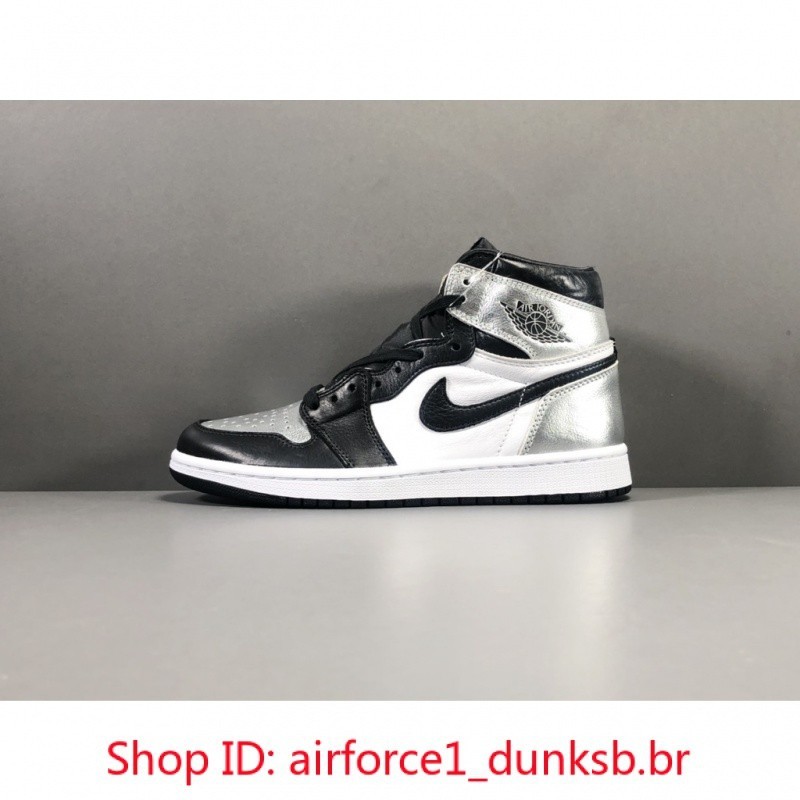 2024 Air Jordan 1 復古高銀腳趾跑步運動鞋 籃球鞋 CD0461 001