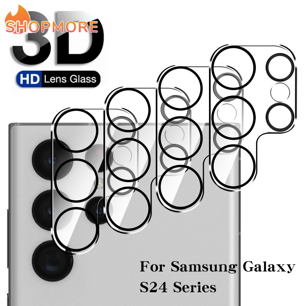 SAMSUNG 【批發價】適用於三星 Galaxy S24 Ultra Plus 透明鏡頭保護膜防刮相機黑邊相機鋼化玻璃