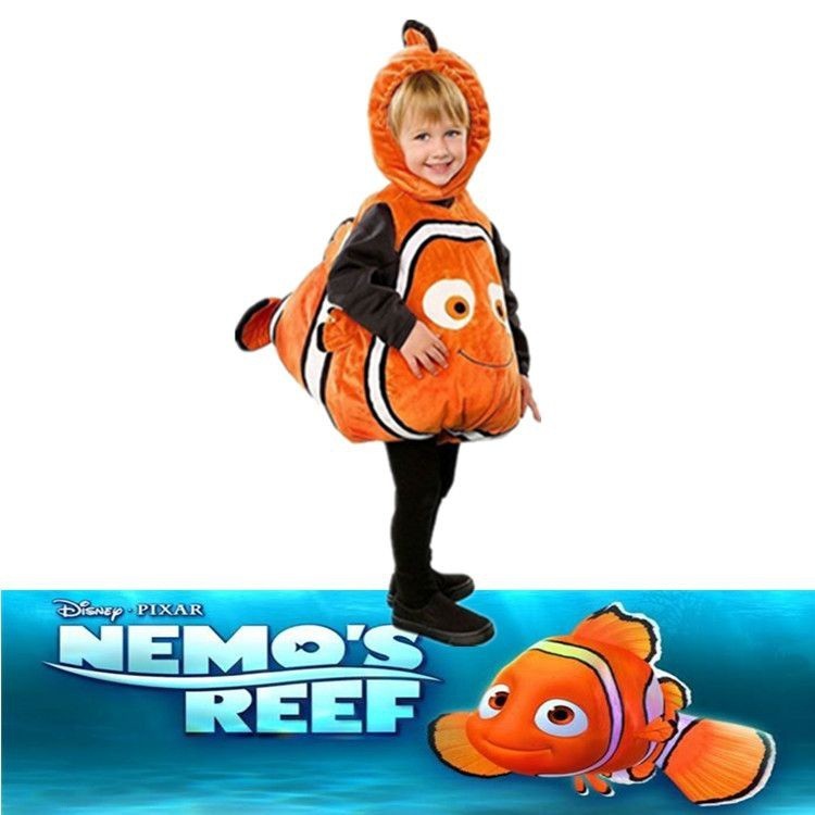 2023 兒童服裝萬聖節服裝精神節服裝中元節服裝海底總動員尼莫小丑魚衣服幼兒海洋動物卡通服裝海底總動員/Nemo