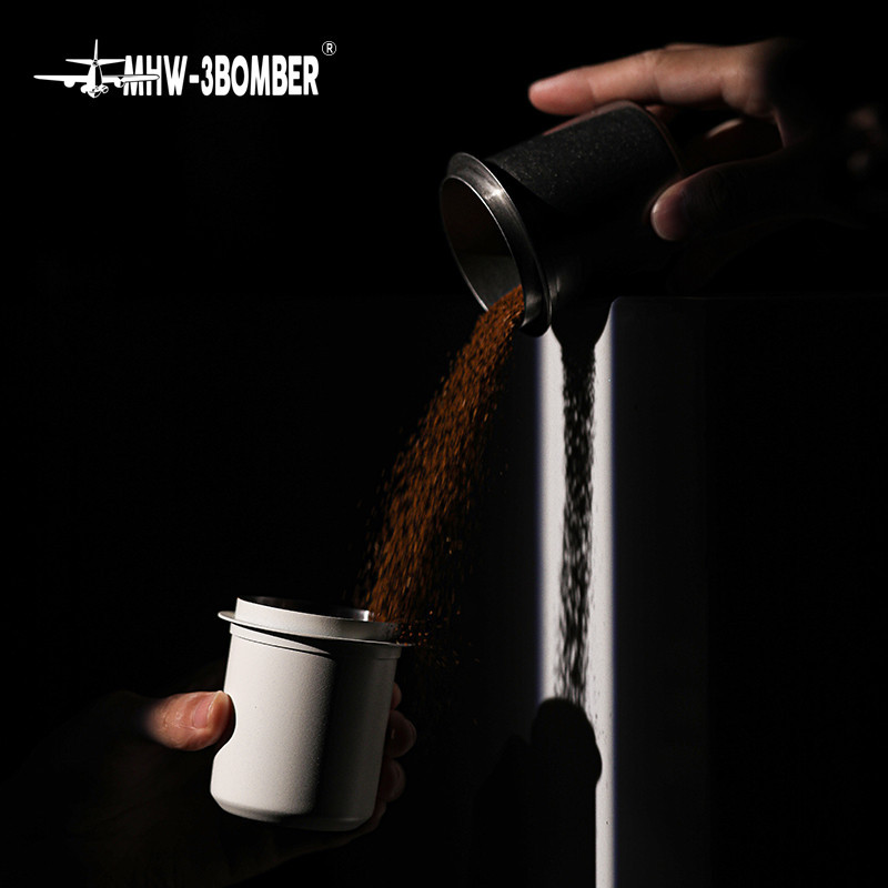 【咖啡器具】MHW-3BOMBER轟炸機倒扣接粉杯58mm手柄通用落粉杯意式磨豆接粉器速發