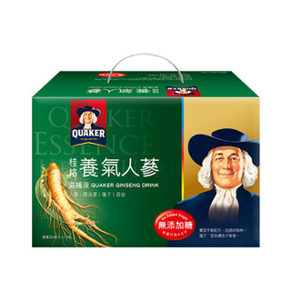 QUAKER桂格 無糖養氣人蔘盒裝（19瓶入）