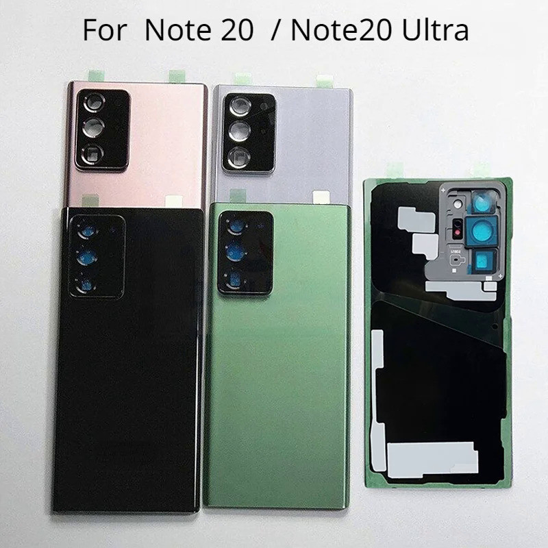 SAMSUNG 適用於三星 Galaxy Note 20 Ultra Note 20 後蓋電池蓋後門外殼帶相機鏡頭的全新