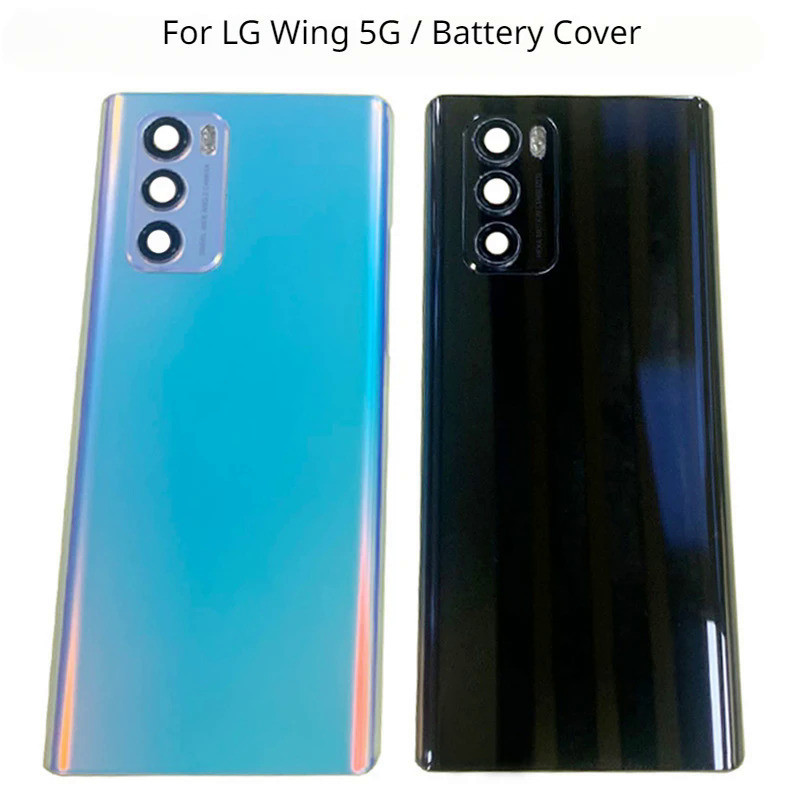 用於 LG Wing 5G 電池蓋的後電池蓋後門面板外殼帶鏡框更換部件