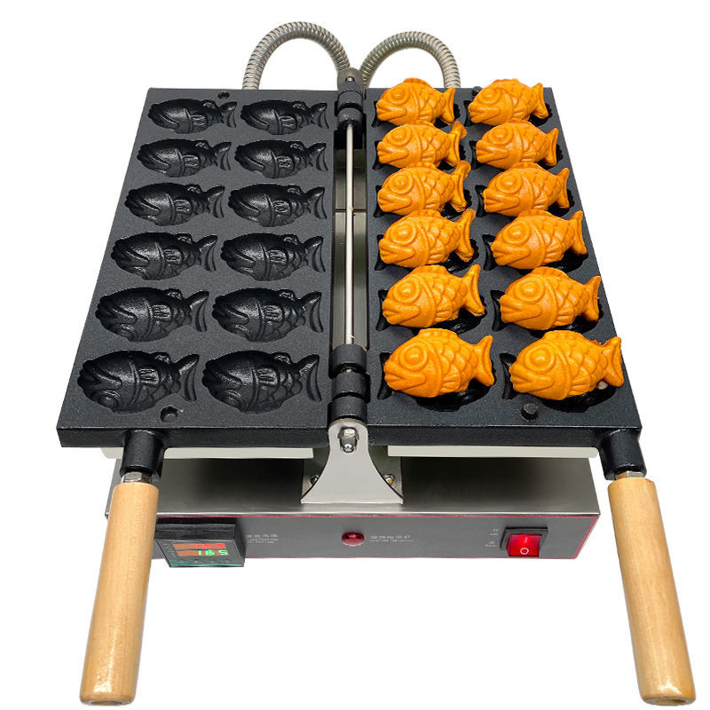 【臺灣專供】譽蜂巢鯛魚燒機器商用擺攤小吃設備電熱烤餅機烘焙雞蛋糕小魚燒機