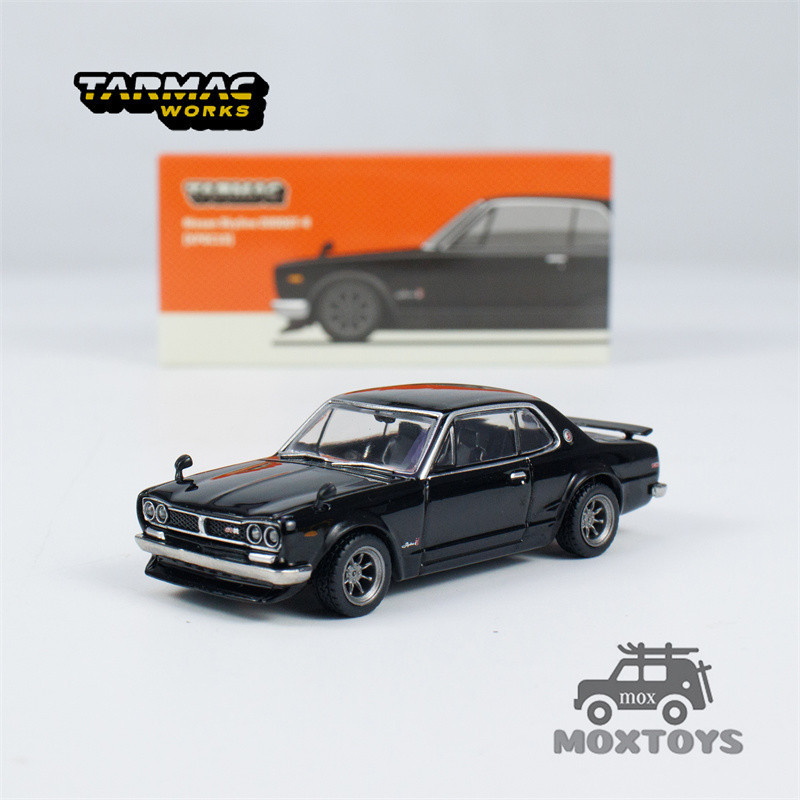 Tarmac Works 1:64 Skyline 2000 GT-R (KPGC10) 黑色壓鑄模型車