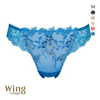 華歌爾Wacoal Wing內褲女臀部微透全蕾絲透氣性感刺繡低腰丁字T褲(40PF2922)(日本直郵)1