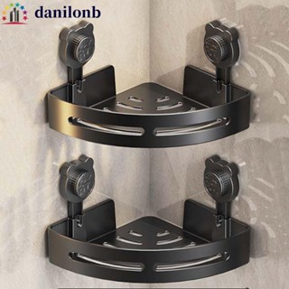 DANILO吸盤三角置物架,塑膠壁掛式轉角置物架,可重複使用的免打孔可拆卸牆壁淋浴洗髮架家用