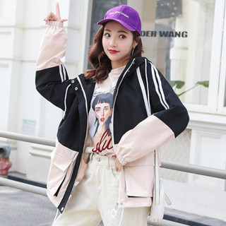 2024春秋新款工裝夾克外套女韓版寬鬆休閒百搭BF風學生風衣棒球服2024 Spring and Autumn New