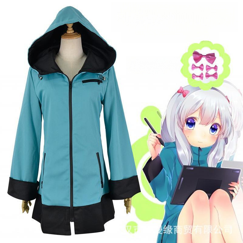 情色漫畫埃羅芒阿老師和泉紗霧帶帽外套角色扮演服裝 Eromanga Sensei Izumi Sagiri cospla