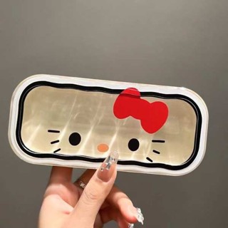 太陽眼鏡盒 車用眼鏡盒 helloKitty少女日系可愛哪吒眼鏡盒學生兒童卡通便攜式抗壓透明