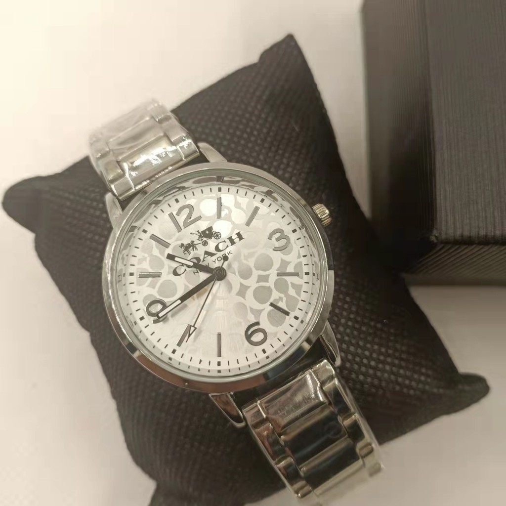 手錶鋼錶帶新石英錶手錶情侶手錶手錶女性手錶手錶非機械手錶Coach