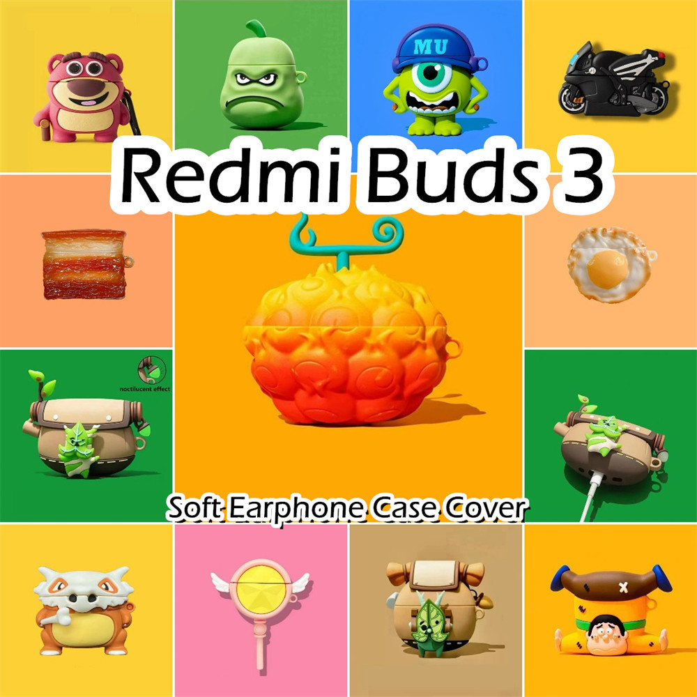 【熱賣】適用於 Redmi Buds 3 保護套創意卡通造型軟矽膠耳機保護套保護套 NO.4