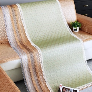 沙發墊夏季冰絲涼蓆藤席坐墊防滑四季沙發套定做客廳夏季沙發墊