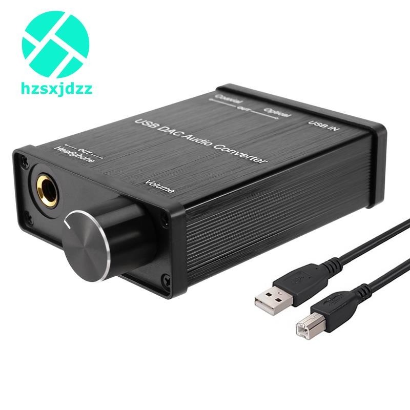 Usb 轉同軸 S/PDIF 光纖 3.5mm/6.3mm 耳機轉換器 USB DAC 數模音頻轉換器,適用於 Wind