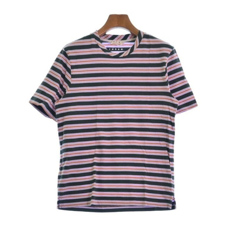 MARNI 瑪尼 針織上衣 T恤 襯衫橙色 粉色 橫條紋 系 綠色 日本直送 二手