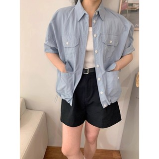 【HOT 本舖】 現貨 韓國chic復古工裝風口袋襯衫外套