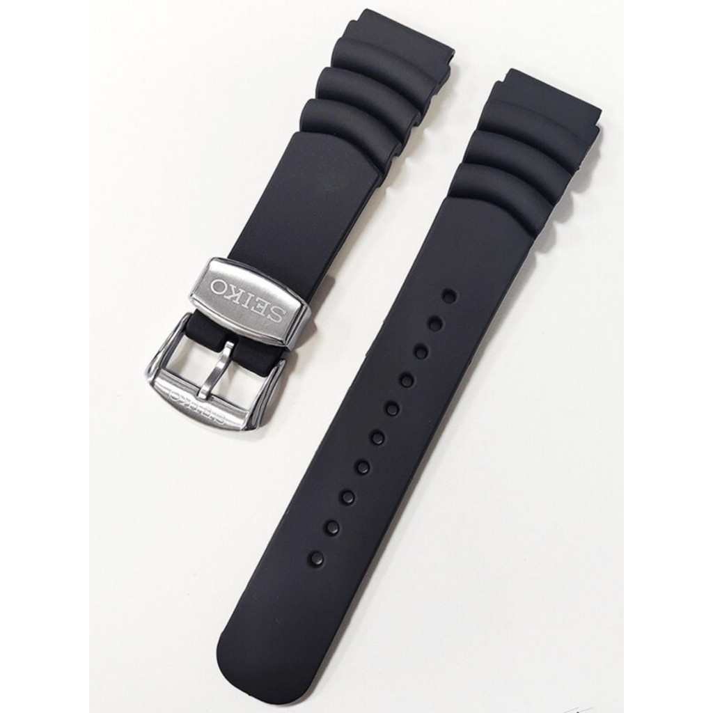 好品質適用精工5號綠水鬼潛水矽膠手錶帶Seiko男士運動樹脂錶帶20/22mm