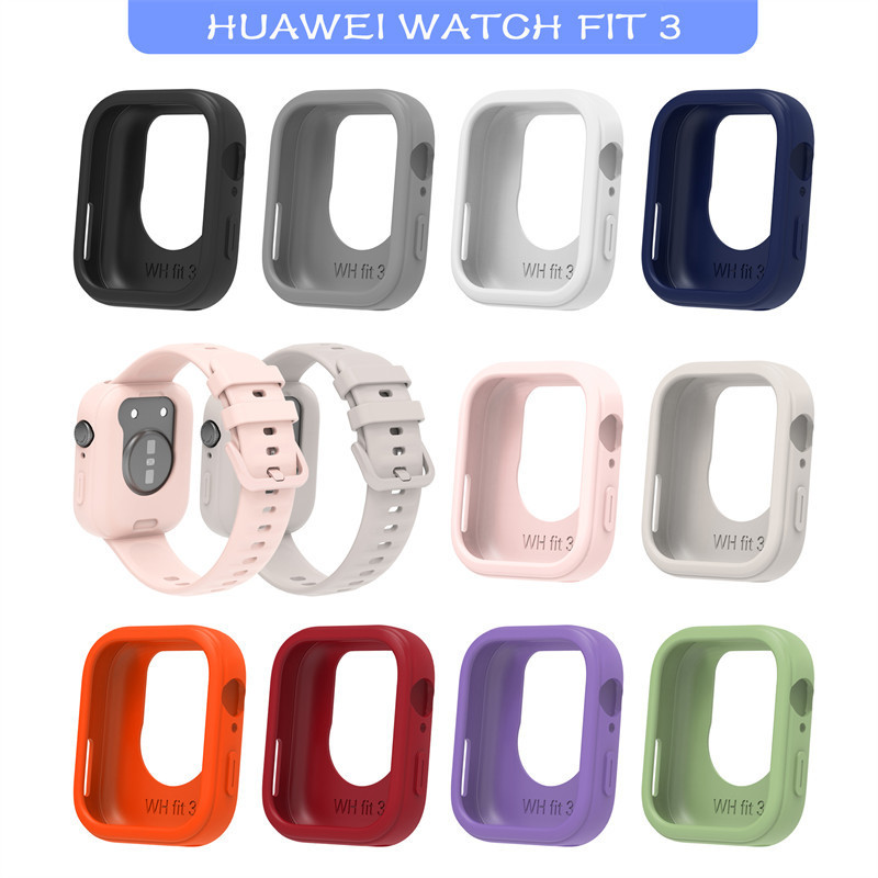 華為 HUAWEI WATCH FIT 3 外殼 軟 矽膠 彩色 保護殼 保護套 適用於 HUAWEI FIT3