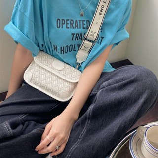 韓國小眾EMO狗牙胸包2024春夏季時尚簡約百搭單肩斜挎手機包包女