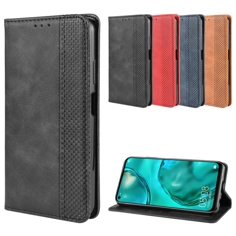 適用華爲nova7i手機皮套磁吸翻蓋Huawei nova6SE手機殼插卡復古錢