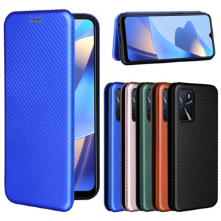 適用OPPO A16手機殼保護套OPPO A16膚感牛皮紋插卡磁扣翻蓋商務皮套素面色書本式手機殼