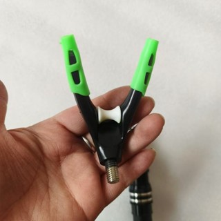 【可開發票】羊角單頭競技夜光套通用發光防滑前叉釣魚竿架杆支架炮臺配件專用滿100發貨