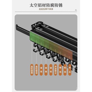 折疊隱藏伸縮晾衣桿室內免打孔曬被家用晾衣架陽臺神器飄窗