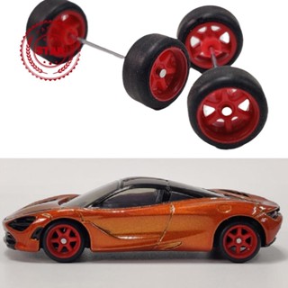 1:64 比例車輪車輪橡膠輪胎模型汽車改裝零件精品 U4h3 車輪