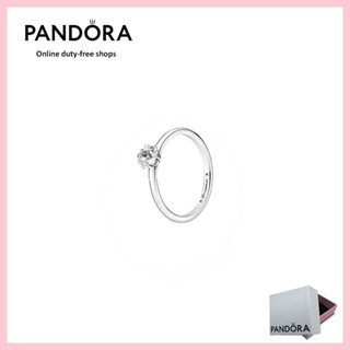 [免稅] PANDORA 100% AuthenticS925 純銀首飾戒指[190026C01]閃耀天星單石戒指