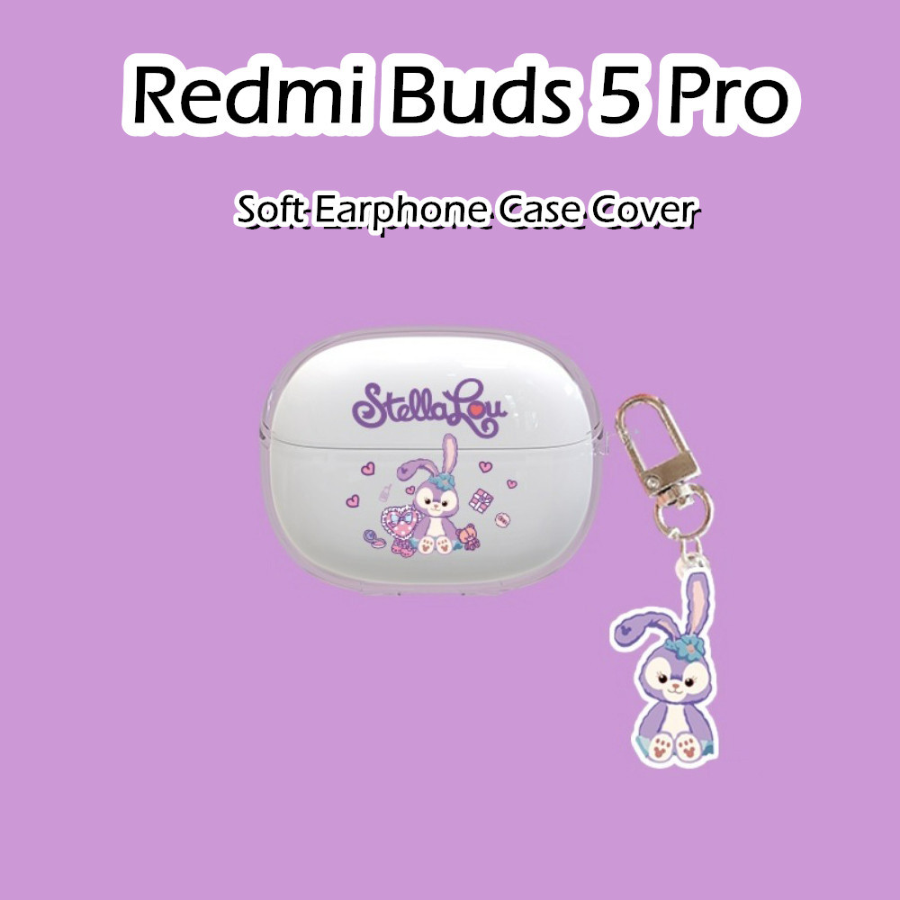 [潮流正面] 適用於 Redmi Buds 5 Pro 保護套可愛卡通圖案軟矽膠耳機套保護套