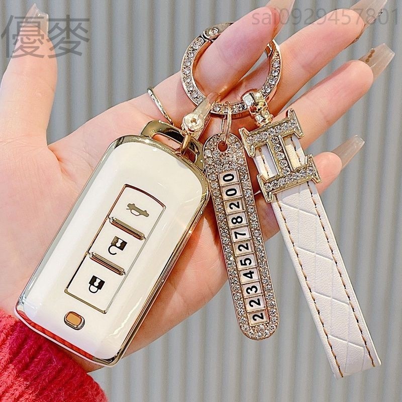 優選品質三菱 Mitsubishi 汽車鑰匙套 Outlander Pajero 鑰匙皮套 鑰匙盒 掛鑰匙 車鑰匙包扣圈