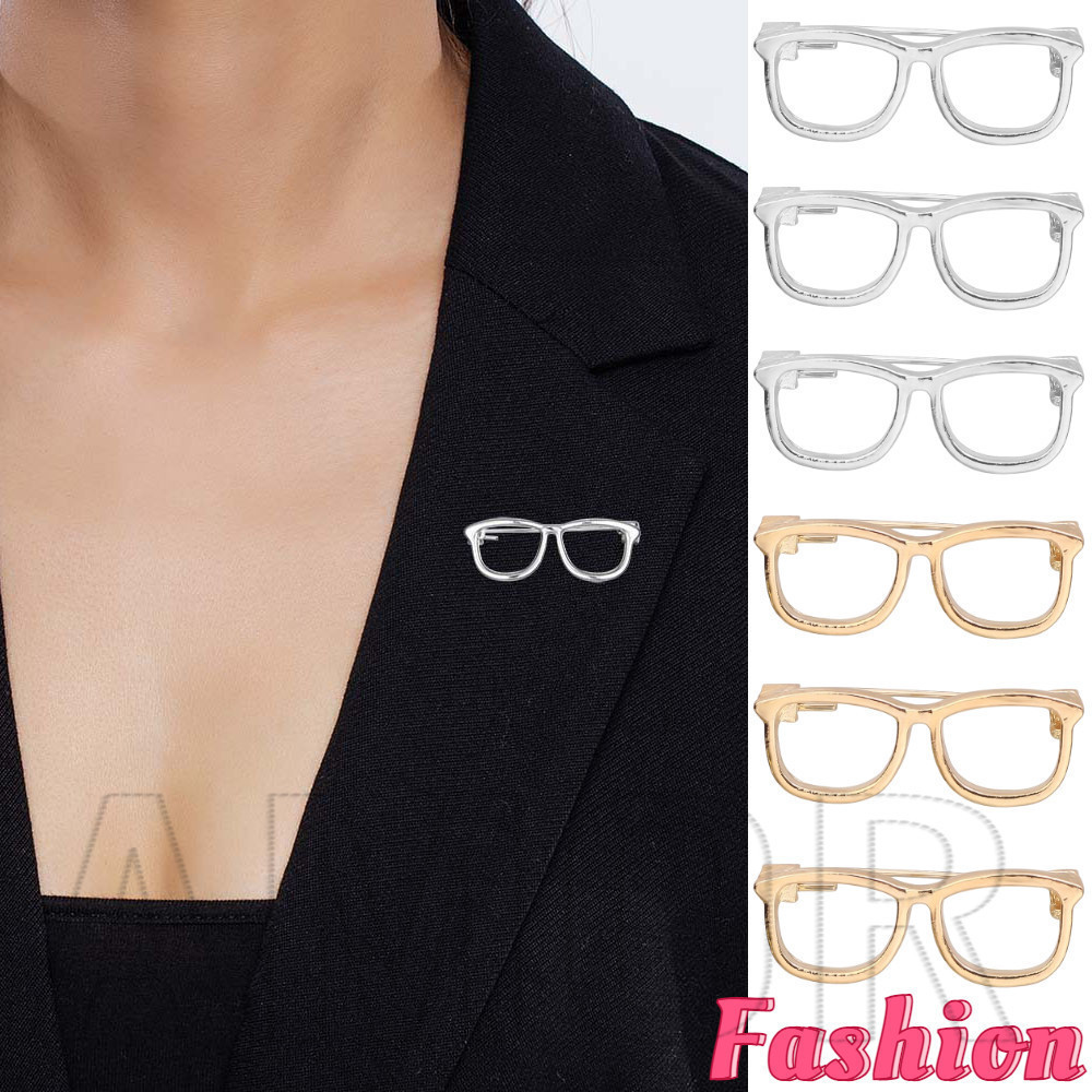 鏤空眼鏡胸針 - 首飾配件 - 用於衣服、背包裝飾 - 迷你金屬翻領別針 - 時尚、創意、簡約 - 固定衣夾