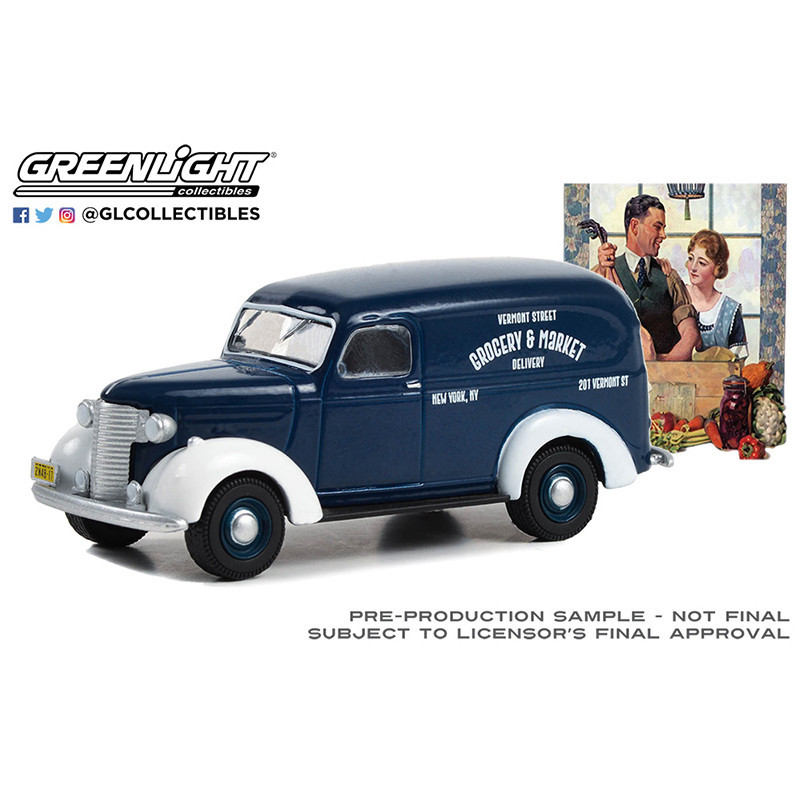 🔥🔥綠光 1:64 1939 Chevrolet 雪佛蘭面板車 雜貨和市場配送 54080A