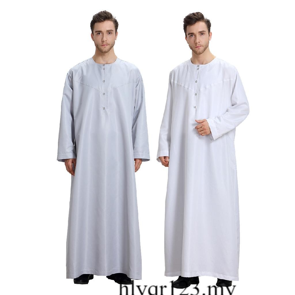 伊斯蘭服裝男長袍阿拉伯服裝卡夫坦穆斯林男摩洛哥休閒長裙條紋長袍中東民族服裝