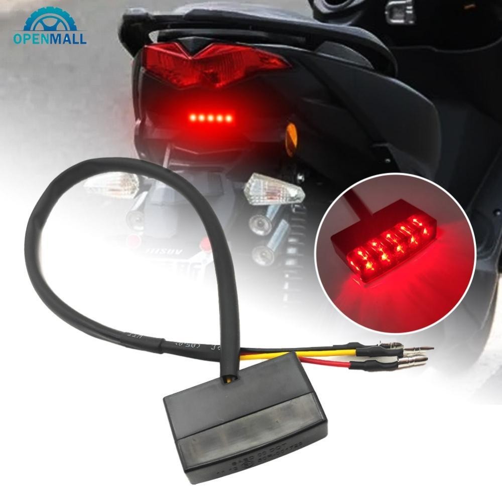 Openmall 12V 迷你摩托車後尾燈 5 LED 紅色停止剎車燈通用摩托車踏板車 ATV 自行車摩托車 H7T5