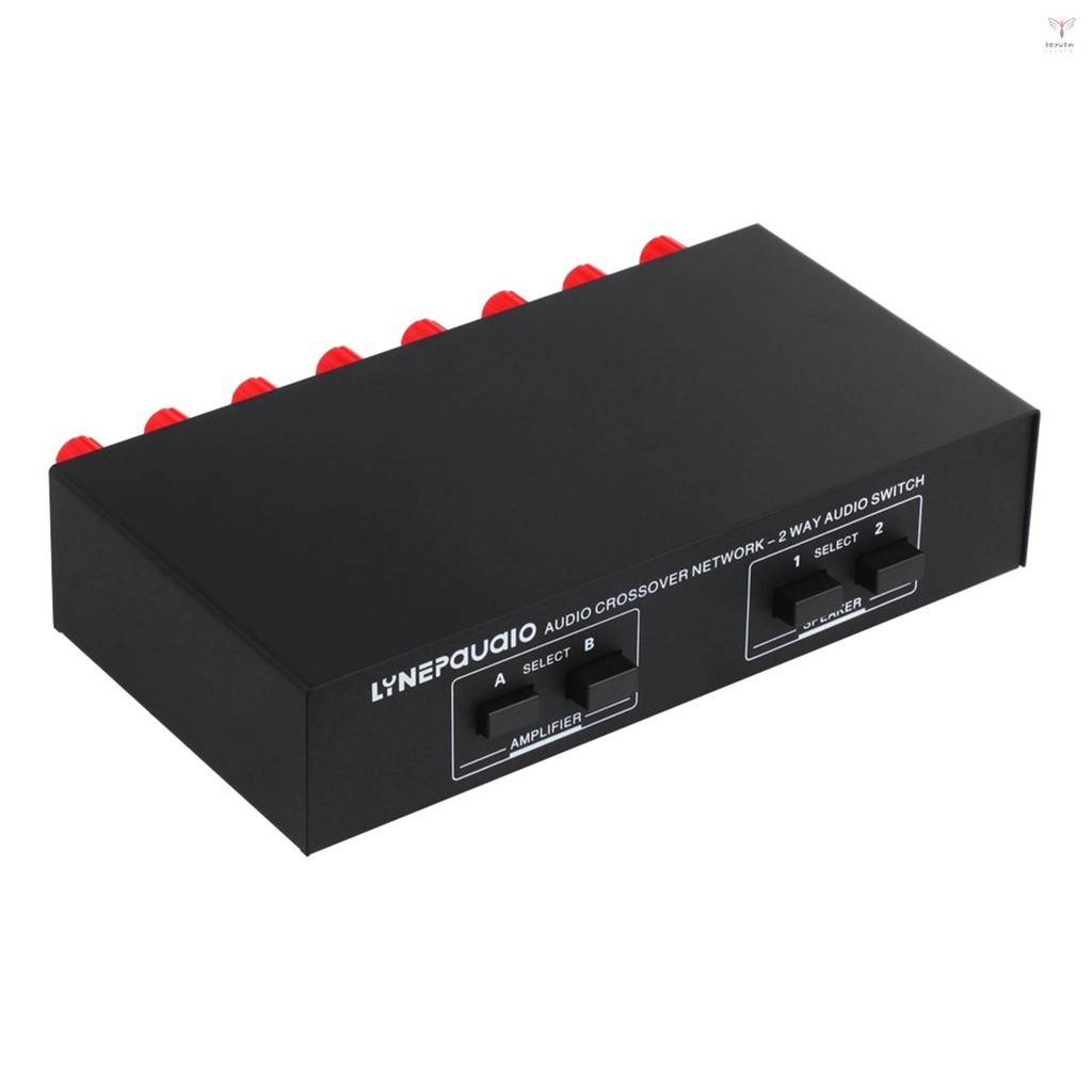 Lynepauaio 2進2出揚聲器選擇開關音頻信號切換器功率放大器音頻接收器分配器盒